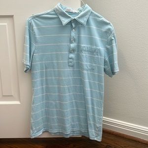 Used Criquet Light Blue Striped - Large Slim Fit
